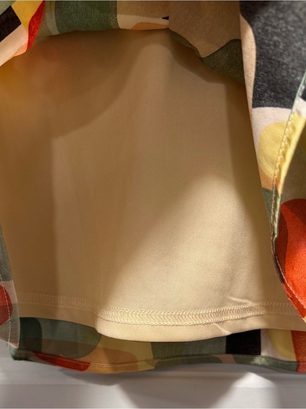 Geometric Ruffle-Sleeve Blouse - Green Multi - Picture 5 of 11